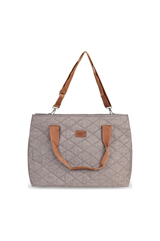 Nenny Baby Kapitoneli Mommy Bag Anne Bebek Bakım Çantası - Kahverengi Camel