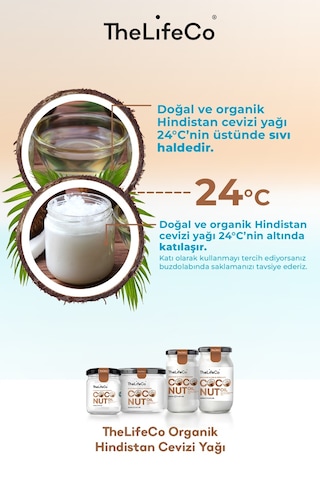 TheLifeCo Organik Hindistan Cevizi Yağı 150 ML