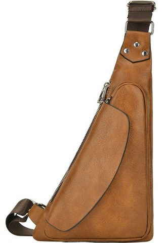 Erkekler İçin Şık Ve Pratik Göğüs Çantası - Hafif Ve Konforlu Günlük Sırt Çantası Modelleri Kahverengi