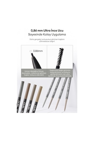Doğal Görünüm Sunan Ultra İnce Uçlu Çift Taraflı Kaş Kalemi Clıo Kill Brow Slim Brow 03 Ash Taupe 88797991
