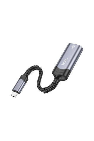 Hoco. Ua26 Tak Çalıştır Type-c To Rj45 1000 Mbps Ethernet Dönüştürücü - Gri