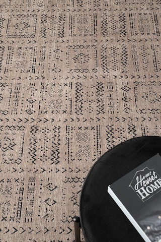Gaia Bej Halı Yıkanabilir Kaymaz Taban Şönil Kilim Dokuma Pamuk Taban Kilim 10352 Bej