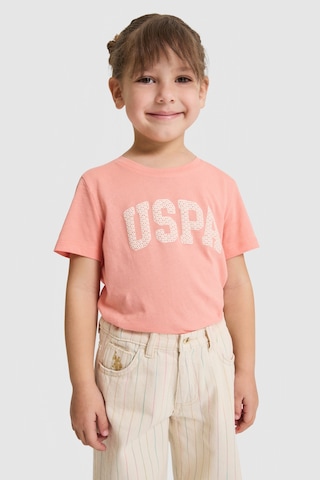 U.s. Polo Assn. Kız Çocuk Mercan Tişört Basic 50320291-vr204 Coral