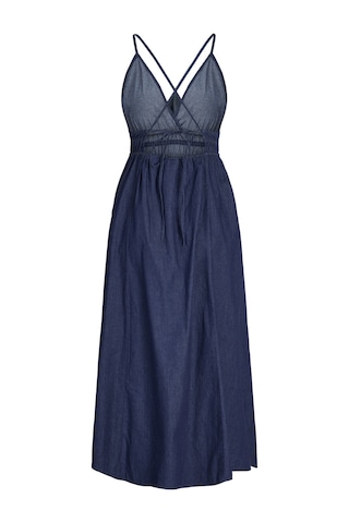Jack & Jones Kadin Çapraz Baglama Detayli Kolsuz Uzun Elbise - Debby - 12287864 Dark Blue Denim
