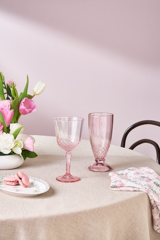 Karaca Minton Meşrubat Bardağı Açık Pembe Pembe