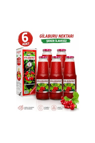 Kayseri Pazarı Gilaburu Suyu 1 Lt X 6 Adet Şeker Ilavesiz