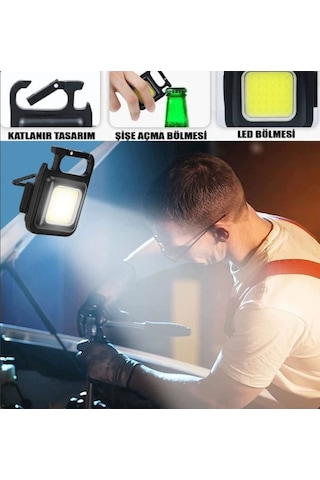 Led Işıklı Flash Özellikli 4 Modlu Anahtarlık El Feneri Asorti
