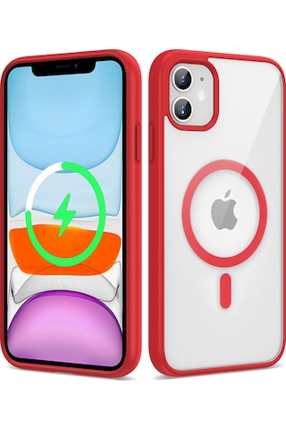 Apple Uyumlu iPhone 11 Kılıf Magsafe Wireless Şarj Özellikli Silikon Zore Ege Kılıf