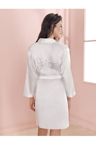 Espuar 900 Bride Saten Sabahlık - Ekru Ekru
