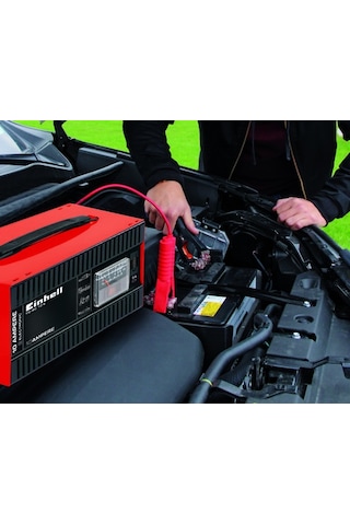Einhell Akü Şarj Cihazı CC-BC 10 E 1050821, 12 V, 5–200 Ah kapasiteli aküler için, şarj elektroniği, çelik sac gövde