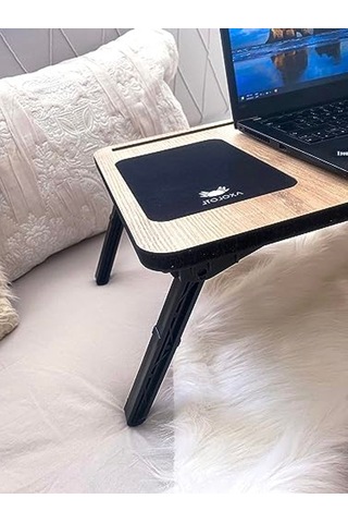 Katlanır Laptop Sehpası, Telefon Ve Tablet Bölmeli, Ergonomik Tasarım