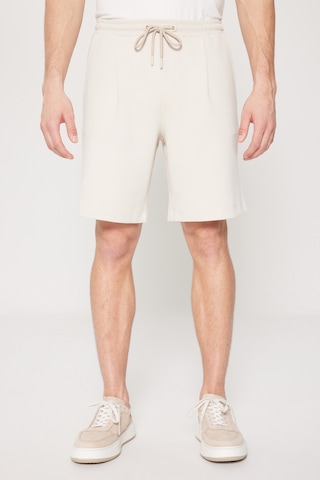 AC&Co / Altınyıldız Classics Erkek Bej Slim Fit Dar Kesim Pamuklu Yan Cepli Örme Şort Bej