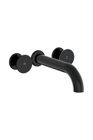 VitrA Liquid A4268939 Ankastre Uzun Lavabo Bataryası Parlak Siyah