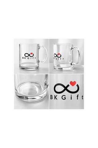 Logonuza Özel 10 Adet 300 Ml Baskılı Cam Kupa Bardak Kurumsal Promosyon Ve Hediye Seti Çok Renkli