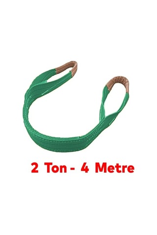 Badem10 Spanzet Sapan Polyester Sağlam Yük Kaldırma Yeşil Renk 2 Ton 4 Metre Taşıma İndirme Halat