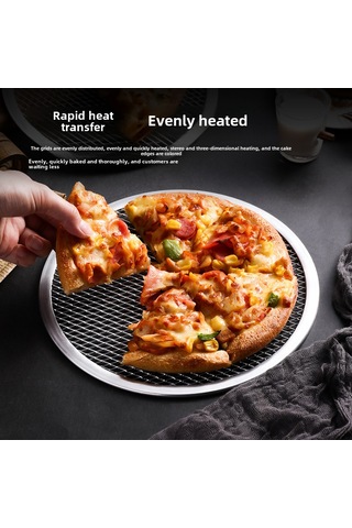 Konesam Kalın Alüminyum 33cm Pizza Tepsisi - Ticari Kullanıma Uygun, Kaymaz Yüzeyli, Isı Dağıtımı İyi, Fırın Ve Mangal Ürünü Diğer