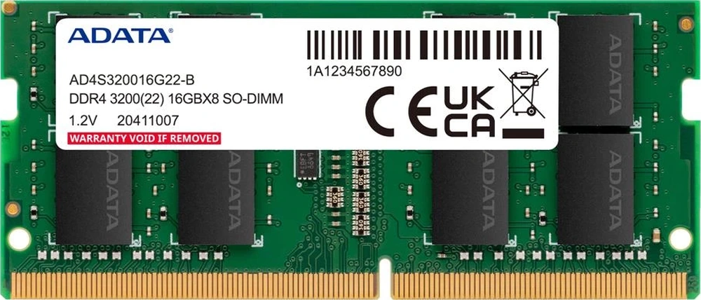 Adata 16gb Ddr4 3200mhz 260pin 1.2v Notebook Ram