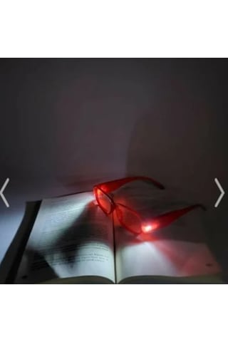 Led Işıklı Kitap Gözlüğü Kırmızı