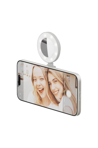 Shiftcam Snappocket Light Led Selfie Ring Işık, 4 Parlaklık Seviyesi, Dahili Batarya, Manyetik Telef Beyaz