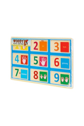 Ahşap Kaydırmalı Sayılar Puzzle 3-6 Yaş 1 Parça Eğitici Matematik Oyunu
