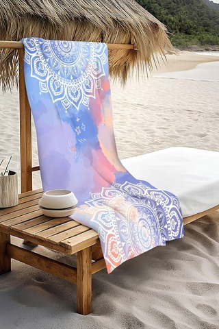 Dijital Baskı Plaj Deniz Havlusu 80 X 160 Cm Peştamal Hvl0261 Renkli
