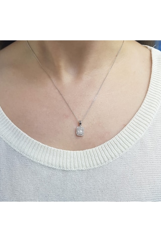 Lova 0.25 Karat Baget Pırlanta Kolye - 2020009