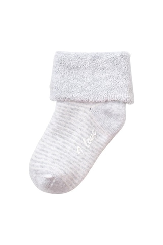 Kitikate Bibaby Biorganic Mom And Dad Kaymaz Çorap 68354 Gri