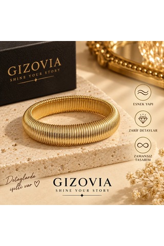 Gizovia Astaria Üçlü Bileklik Seti Altın