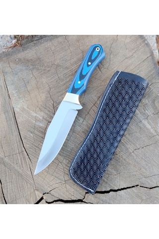Av Bıçağı Bushcraft Avcı Bıçağı El Yapımı Doğa Bıçağı Hgswr50 Mavi