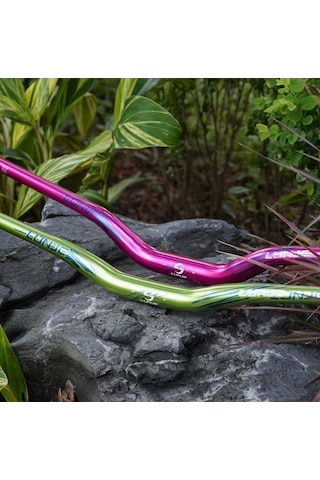 Lunje 78 Cm 55 Rise Açılı Alüminyum 31,8mm Mtb Freeride Gidon Bisiklet Gidonu Direksiyonu Mor Renk