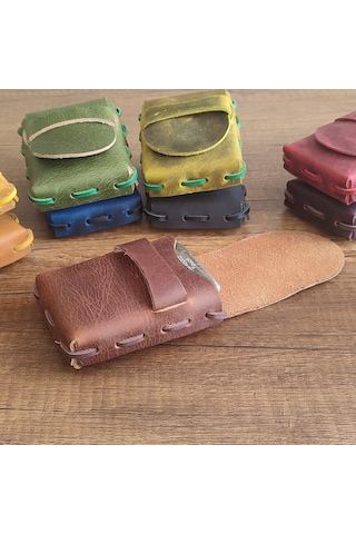 Sumerian Leather Craft  Deri Sigara Kılıfı Tarçın