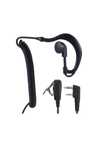 Quansheng Uv-k5 K6 Tk11 Uyumlu Spiral Kablolu Mikrofonlu Kulaklık 001