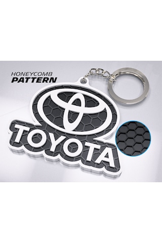 Markanıza Özel Petek Desenli Toyota Yazılı 3d Anahtarlık