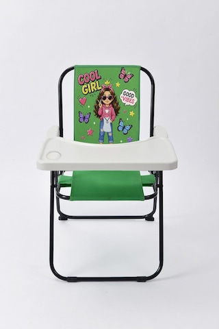 Exent Kids 2 6 Yaş, Katlanır Portatif Mama Sandalyesi, Tak-çıkar Masa İle-cool Girl-yeşil