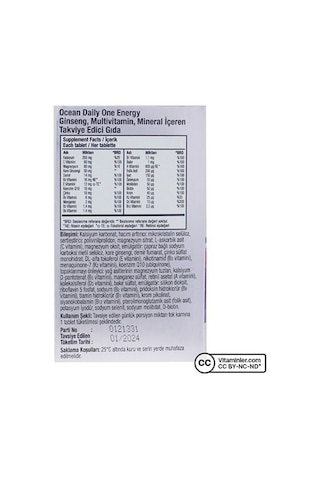 Orzax Ocean Daily One Energy 30 Tablet
