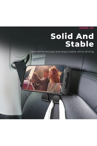 Tesla Model 3 / Y Araba Arka Koltuk Telefon Tablet Tutucu, Stil: Parantez Taban