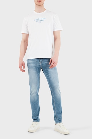 Calvin Klein Erkek T Shirt Lv14rf804g Yaf Beyaz