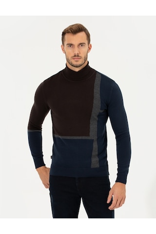 Pierre Cardin Erkek Kahverengi Triko Kazak 50261176-vr029 Kahverengi