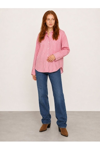 Loft New Straıght Kadın Orta Mavi Düz Paça Yüksek Bel Regular Fit Jean Pantolon Lf2044349 Q1.v1 Denim