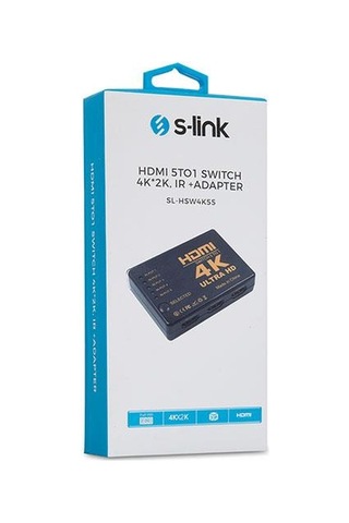 S Link Sl Hsw4K55 Hdmı Switch Bölücü 5 Port 4K*2K. Ir Adaptör
