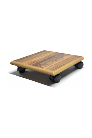 Kaplamalı Kare Ahşap Saksı Altlığı Damacana Tüp Saksı Sehpas 30x30 Cm