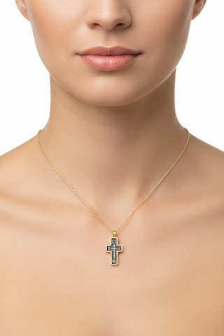 G&a Jewels - Kutsal Gücün Sembolü - 925 Ayar Oksitli Yaldız Altın Kaplama Gümüş Kolye Altın - Gümüş