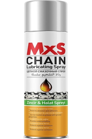 Mxs Kararma Yapmaz Yapışmaz Bisiklet Zincir Yağı Spreyi 400 ML Çok Renkli