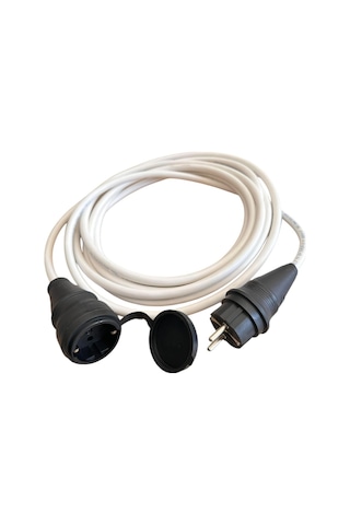 Evden Elektrikli Araba Şarj Uzatma Kablosu Beyaz 40m %100bakır 3x2.5