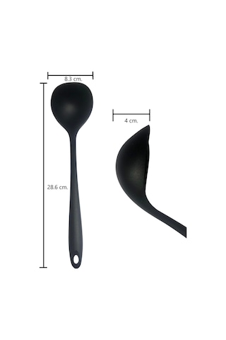 Burcummm Silikon Uzun Kepçe Siyah