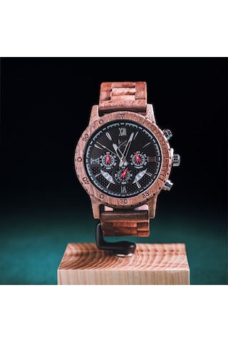 Zebrino Zbr-gr-dd Deepdark Ahşap Erkek Kol Saati 45 Mm