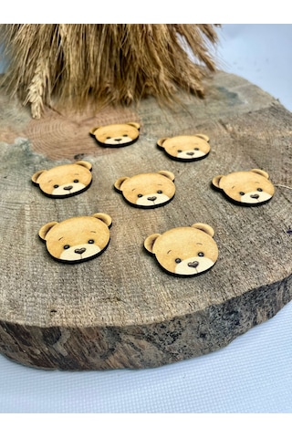 Mr. Home Ayıcıklı Ahşap Figür-uv Baskılı Figür Magnet Hediyelik