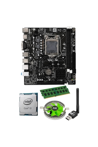 Corex İ3 2100 3.10ghz 8gb Ram H61 Wifi Cpu Fan Bundle Anakart Komple Set