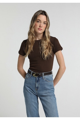 Colin's Colins Slim Fit Kadın Kahverengi Tişört Cl1081838 Q1.v2 Brw