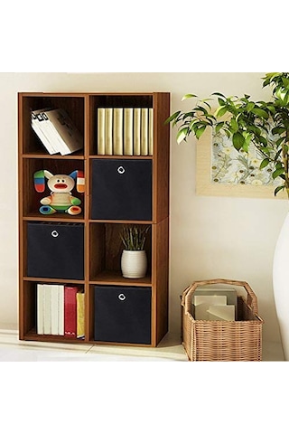 Kutusu 6 Adet Katlanır Kutu Parmak Delikli 30 X 30 X 30 Cm Siyah Çok Renkli